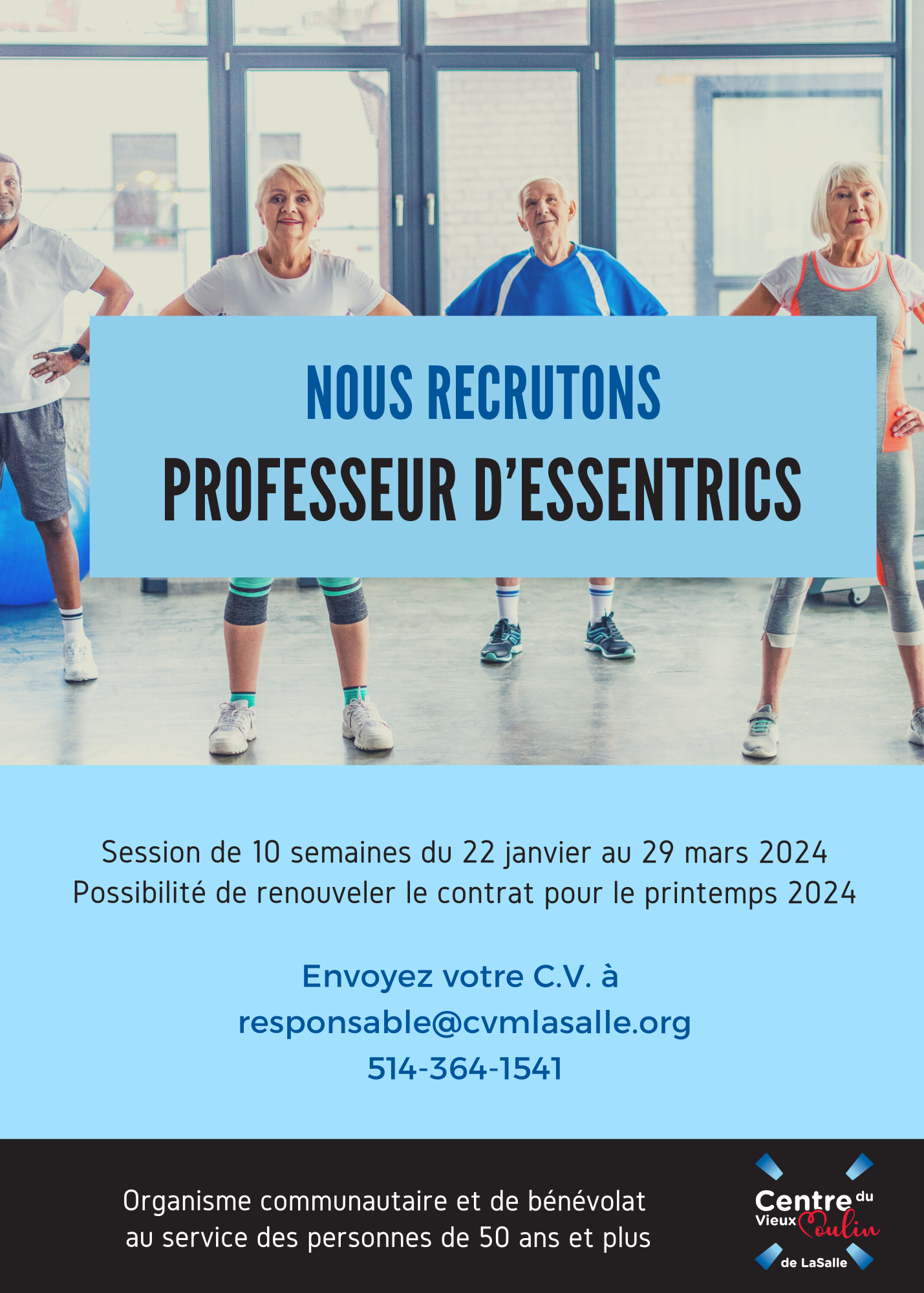 Recrutement Professeur E Dessentrics Le Centre Du Vieux Moulin De